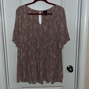 Floral Ruffle Tunic Top
